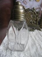 Oude Glazen Fles / Pot met Dop van Koper - Hoogte 15 cm, Antiek en Kunst, Curiosa en Brocante, Verzenden