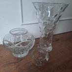 3 Kristallen Vazen - Set ravenna, Wit, Ophalen of Verzenden, Minder dan 50 cm, Glas