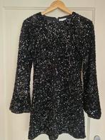 H&M Pailletten Jurk XS - Kerst Gala, H&M, Zwart, Ophalen of Verzenden, Zo goed als nieuw