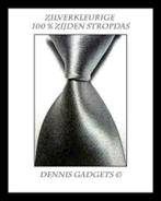 Dennis Gadgets: Zilverkleurige 100 % zijden stropdas  DG2000, Ophalen of Verzenden, Nieuw, Grijs, Effen