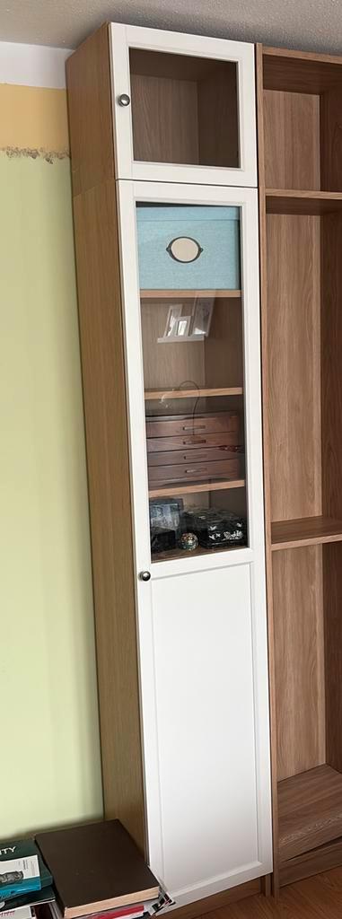 Twee vitrinedeuren voor IKEA Billy boekenkast, Huis en Inrichting, Kasten | Boekenkasten, Zo goed als nieuw, Minder dan 50 cm