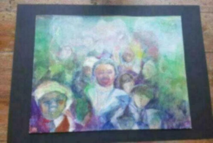 aquarel Hindostanen Holi Phagwa Yoga, Antiek en Kunst, Kunst | Schilderijen | Klassiek, Ophalen
