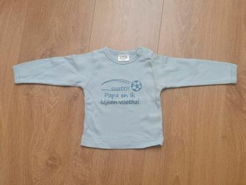 VIB longsleeve shirt blauw 62/68 ‘papa en ik kijken voetbal’ beschikbaar voor biedingen