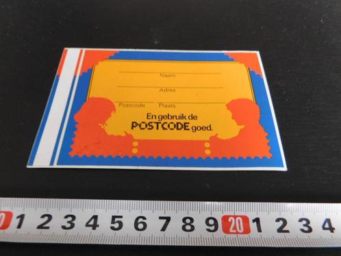 sticker PTT Post En gebruik de postcode goed ZB808*, Verzamelen, Stickers, Zo goed als nieuw, Bedrijf of Vereniging, Ophalen