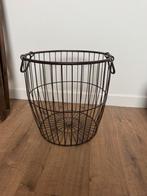 Oude brocante draadmand, Ophalen, Overige materialen, Mand, Rond