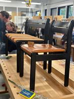 Set van 3 vintage stoelen, Huis en Inrichting, Stoelen, Ophalen, Gebruikt, Drie, Zwart