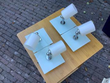 2x plafond / wandlamp met twee spots beschikbaar voor biedingen