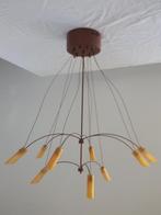 Roestkleurige hanglamp met bijpassende plafonnière, Huis en Inrichting, Lampen | Plafondlampen, Gebruikt, Ophalen of Verzenden