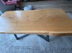 Boomstamtafel salontafel. Eikenhout, Huis en Inrichting, Tafels | Salontafels, Ophalen, 100 tot 150 cm, Eikenhout, 50 tot 100 cm