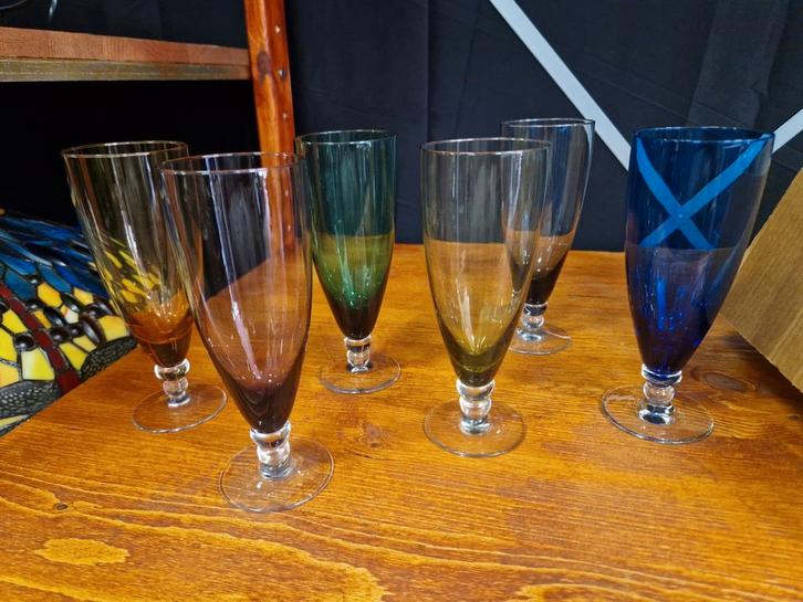 Antiek Maastrichts glaswerk 6 delig, Antiek en Kunst, Antiek | Glas en Kristal, Ophalen of Verzenden