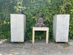 Beton, Tuin en Terras, Bloembakken en Plantenbakken, Ophalen of Verzenden, Gebruikt, Rond, Minder dan 60 cm
