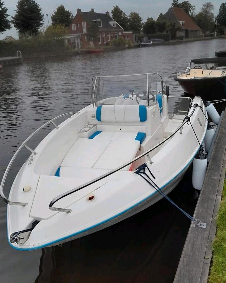 Zeer nette Quicksilver 500 flamingo 75 pk mariner, Watersport en Boten, Vis- en Consoleboten, Zo goed als nieuw, 70 pk of meer