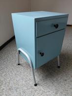 Blauw nachtkastje, leuk kastje, Huis en Inrichting, Slaapkamer | Nachtkastjes, Ophalen, Gebruikt, Minder dan 45 cm, 55 tot 70 cm