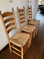 Te koop 6 licht eiken eetkamer stoelen, Huis en Inrichting, Stoelen, Vijf, Zes of meer stoelen, Gebruikt, Bruin, Ophalen