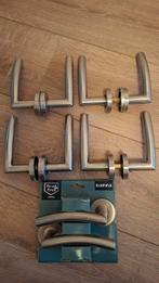 Deurklink Novidade deurkrukset Hera rond rozet RVS, Ophalen, Gebruikt, Rvs, Klink of Kruk