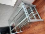 Tv tafel, glas met metaal, Ophalen, 75 cm of meer, 60 cm of meer, Rechthoekig