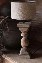 Balusterlamp vintage brown vierkant, Huis en Inrichting, Www.jufbrocante.nl, Www.jufbrocante.nl, Nieuw, Ophalen of Verzenden