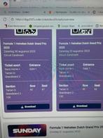 Twee kaarten formule 1 Zandvoort 2025, Tickets en Kaartjes, Twee personen, Meerdaags