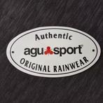 Emaille reclamebord AGU Sport original rainwair, Ophalen of Verzenden, Gebruikt, Reclamebord