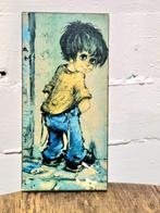 YV6527 :  Retro Vintage 1970s Big Eyed Boy, Ophalen of Verzenden, Huis en Inrichting