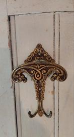 Mooie oude goudkleurige wandkapstok, Huis en Inrichting, Woonaccessoires | Kapstokken, Ophalen of Verzenden, Gebruikt, Metaal