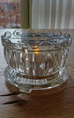 Brocante glazen theelicht, Antiek en Kunst, Curiosa en Brocante, Ophalen of Verzenden