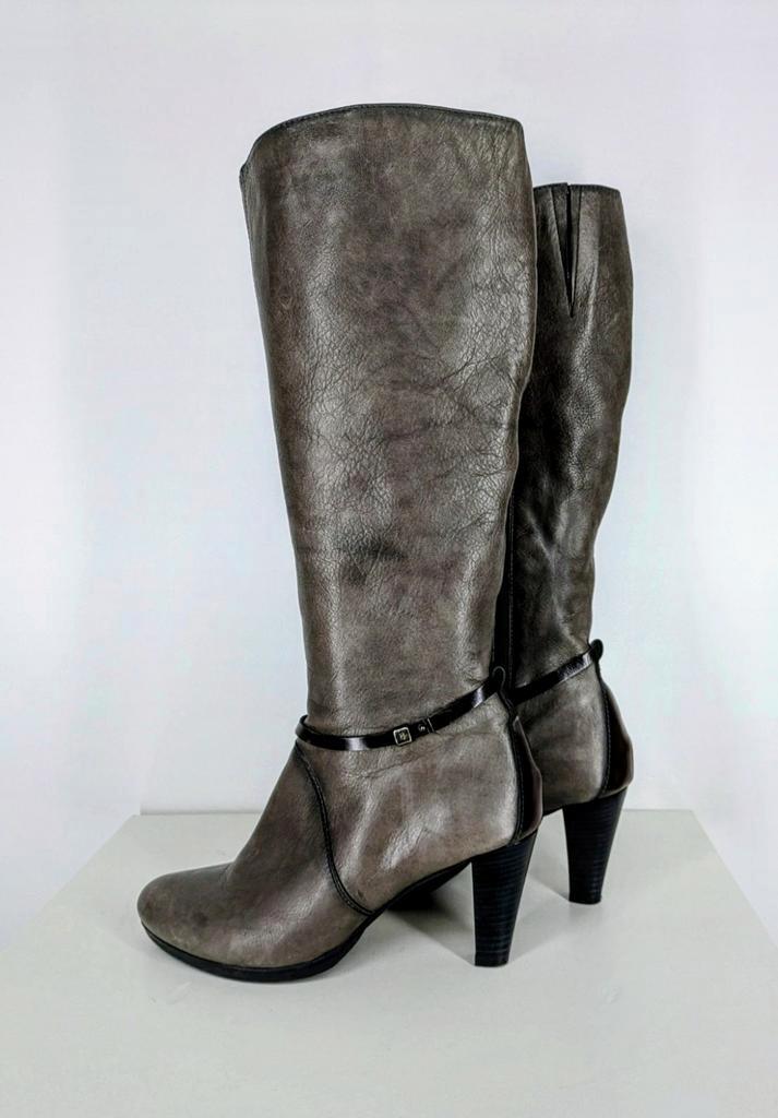 Hispanitas leren laarzen maat 38, Kleding | Dames, Schoenen, Gedragen, Hoge laarzen, Grijs, Ophalen of Verzenden