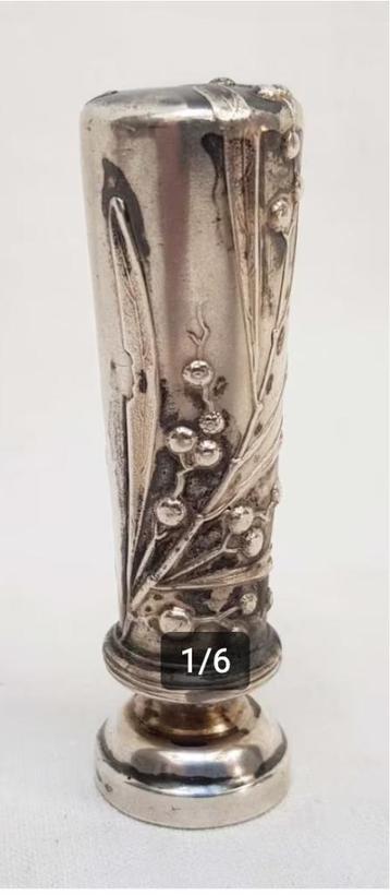 Bureelstempel Art Nouveau zilver. beschikbaar voor biedingen