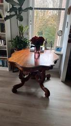 Mahonie houten antieke eettafel. Geschulpt., Antiek en Kunst, Ophalen