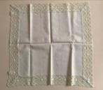 4 Stoffen Servetten Ecru met Kant, Ophalen of Verzenden, Zo goed als nieuw, Vierkant, Binnen