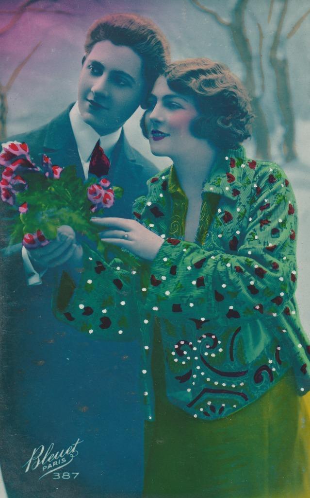 MEISJE ROMATIEK UIT BEGIN 1900 ZEER MOOI OUDE KAART KJ308, Verzamelen, Ansichtkaarten | Themakaarten, Ongelopen, Voor 1920, Overige thema's