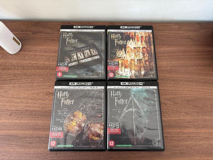 Harry Potter 4K Ultra HD Blu rays - Film 3 - 6 - 7 & 7, Cd's en Dvd's, Blu-ray, Zo goed als nieuw, Science Fiction en Fantasy