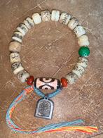 Tibetaanse Armband Mala Yak Bone Dzi Kraal Reisaltaartje, Overige materialen, Beige, Ophalen of Verzenden, Zo goed als nieuw