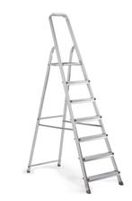Huishoudtrap 7 treden aluminium, Ophalen, Nieuw
