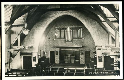Ned. Hervormde Dorpskerk te Kinderdijk - nr. Kinderdijk4, Verzamelen, Ansichtkaarten | Nederland, Ongelopen, Zuid-Holland, 1940 tot 1960