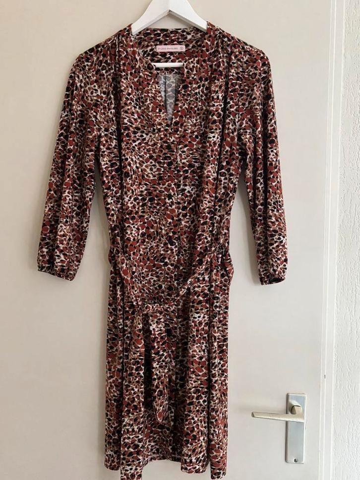 Studio Anneloes leopard dress maat S, Kleding | Dames, Jurken, Zo goed als nieuw, Maat 36 (S), Ophalen