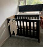 Ledikant Lancester - Zwart hout Visgraad, Ophalen, Gebruikt, Ledikant