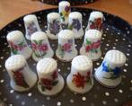 serie bloemen vintage porseleinen vingerhoedjes 13 stuks, Ophalen of Verzenden, Zo goed als nieuw, Porselein