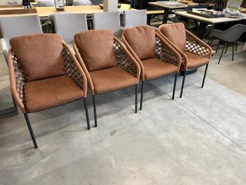  SUNS nappa tuinstoelen macrame terracotta antraciet  beschikbaar voor biedingen