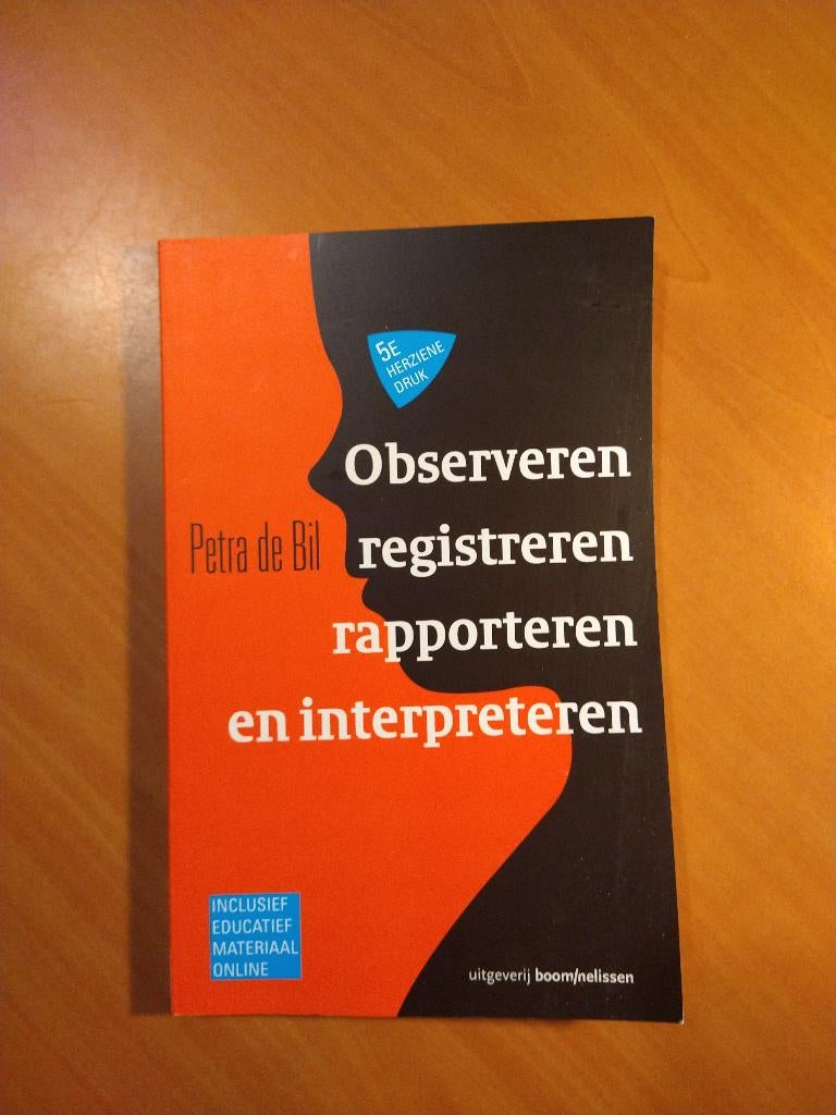 Bil, Petra de. Observeren, registreren..., Ophalen of Verzenden, Alpha, Zo goed als nieuw, Niet van toepassing