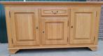 Robuuste, blank eiken dessoir en tafel, Ophalen, Gebruikt, 150 tot 200 cm, Eikenhout