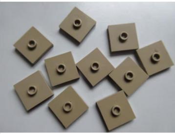 nr. 5846, 10x Donker beige plaatje 2x2 (87580) Verzenden kan beschikbaar voor biedingen