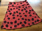 Rok ZILCH, L, koraal/oranje met donkere bloemen, Kleding | Dames, Maat 42/44 (L), Oranje, Ophalen of Verzenden, Knielengte