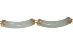 Groen Jade 14k gouden vintage dames armband fraai edelsteen, Sieraden, Tassen en Uiterlijk, Antieke sieraden, Ophalen of Verzenden