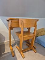 Schoolbankje met opbergruimte in bureau, Ophalen, Gebruikt