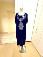 Lange Kaftan Jurk – Donkerblauw met Hand van Fatima Print, Ophalen, Blauw, Maat 42/44 (L), Zo goed als nieuw