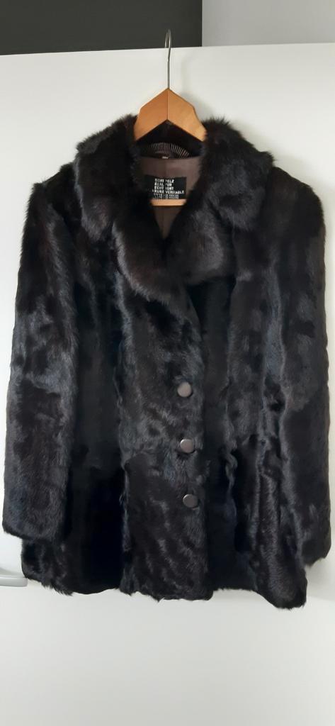 Bontjas, bruin, maat M/L, Kleding | Dames, Jassen | Winter, Zo goed als nieuw, Maat 38/40 (M), Bruin, Ophalen of Verzenden
