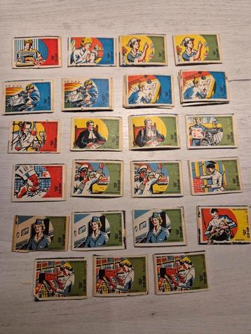 Vintage luciferdoosjes/voorkanten uit de 60e jaren beschikbaar voor biedingen