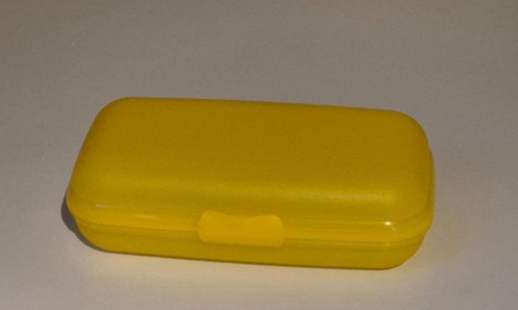Tupperware Smartclipdoos Lunchdoos Groot Geel 22 x 11 x 7cm, Huis en Inrichting, Keuken | Tupperware, Nieuw, Overige typen, Geel