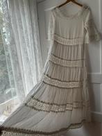 Bohemian ibiza bali goa witte gehaakt kanten maxi lange jurk, Maat 38/40 (M), Wit, Ophalen of Verzenden, Zo goed als nieuw